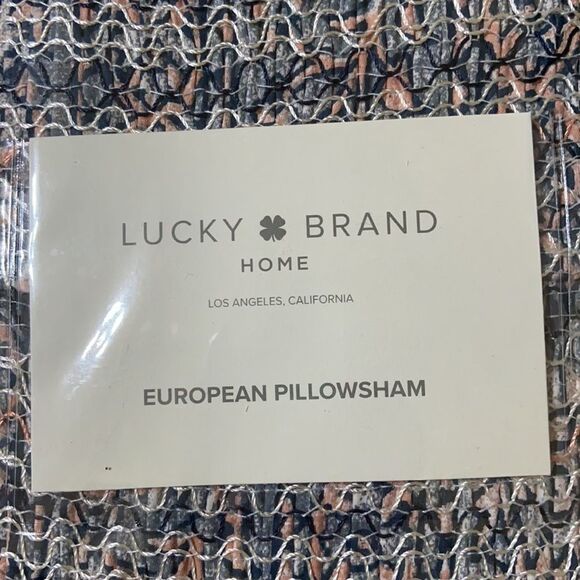- LUCKY BRAND European Pillow Sham Basanti Blue. - Picture 3 of 3